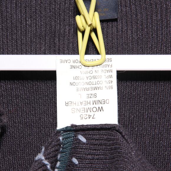 Vintage Woolrich Zip Front Cardigan Sweater Size Large Embroidered - Picture 7 of 7